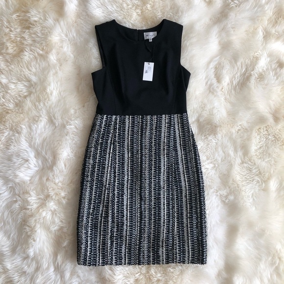 Milly Metallic Tweed A-Line Sleeveless Dress 0 - Picture 2 of 8